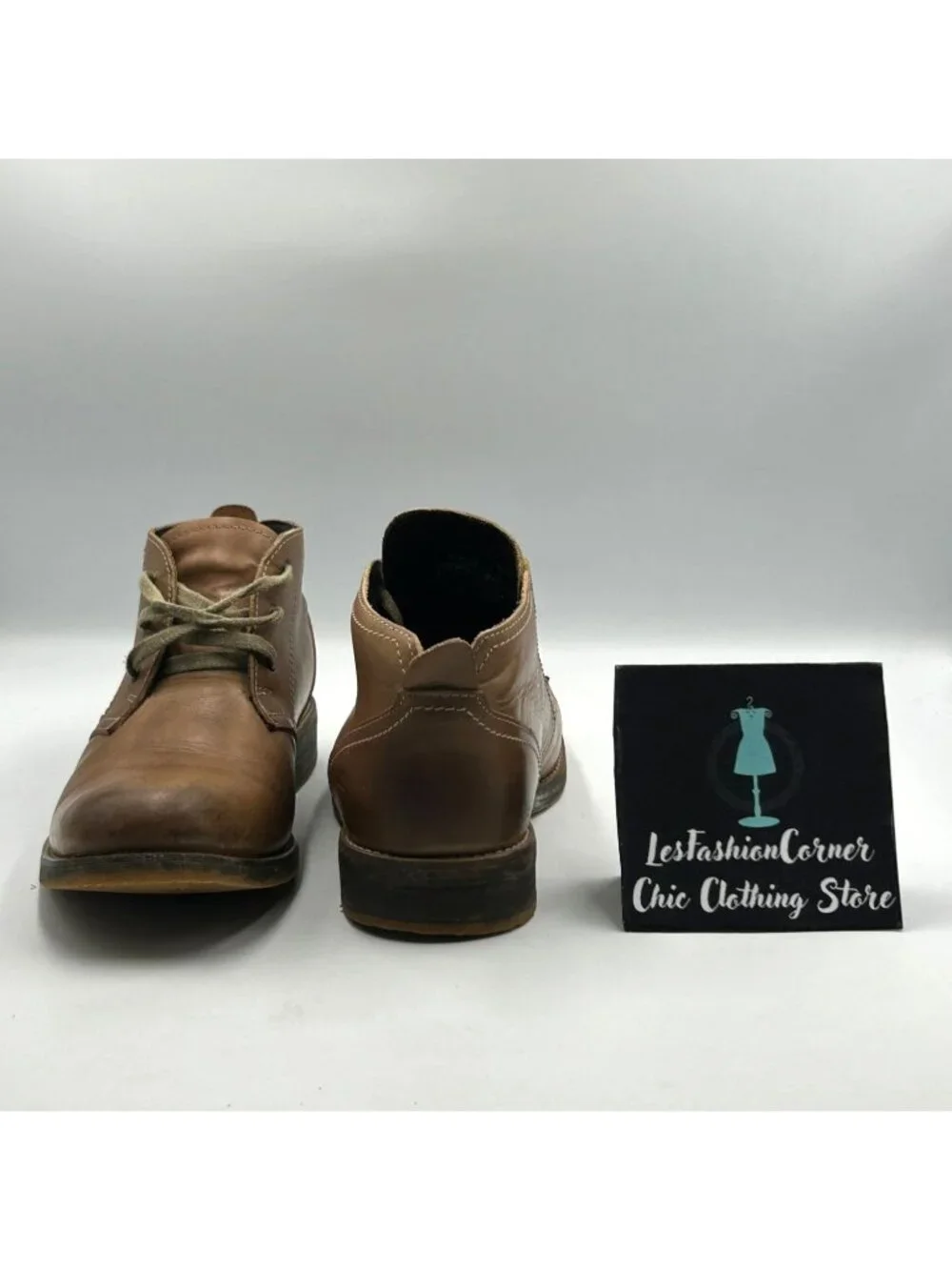 Bed Stu Men's Brown Leather Draco Lace-Up Distressed Chukka Boots Size 9.5 3811